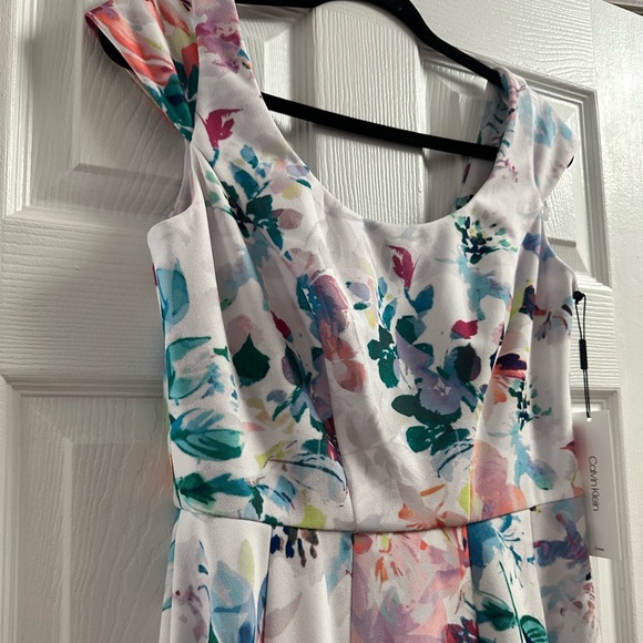 NWT CALVIN KLEIN Floral Garden Party Dress Size 8 - Picture 4 of 12